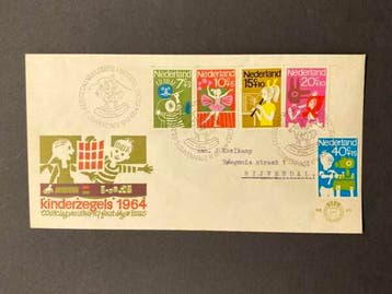FDC 1964 Kind [N.V.P.H. nr. E69], Ophalen of Verzenden, Gestempeld