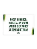 Rozen zijn rood, klokjes zijn warm, van dit bier wordt je, Huis en Inrichting, Ophalen of Verzenden, Nieuw