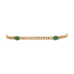 Gouden vintage gourmet armband met smaragd 18 kt, Sieraden, Tassen en Uiterlijk, Armbanden, Ophalen of Verzenden, Nieuw