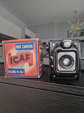 I.C.A.F. Gabry Milano 127 Roll Film Box Camera - Complete, Nieuw