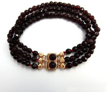 Armband - 14 karaat Geel goud - Granaat, Nieuw