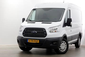 Ford Transit 350 2.0 TDCI 130pk E6 L2H2 Trend Airco/Navi/Cam, Gebruikt, Euro 6, Wit, Dealer onderhouden