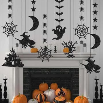 6-delige Halloween Hangende Banner Garland met Spookjes, Hek, Verzenden, Nieuw