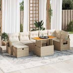 vidaXL 5-delige Loungeset met kussens poly rattan en, Verzenden, Nieuw, Loungeset