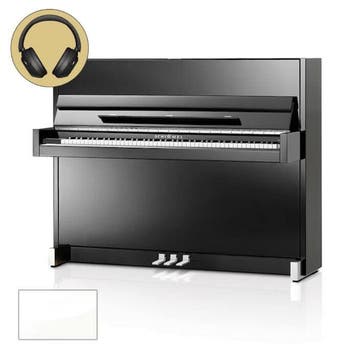 Schimmel Classic C116 M Twintone WP chroom silent piano, Nieuw, Wit, Piano