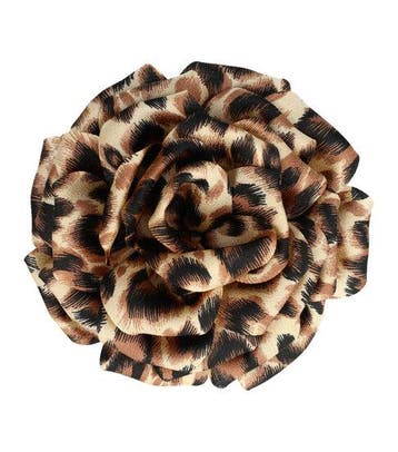 Haarspeld Duckklem & Broche 12cm – Panterprint Haarbloem –, Nieuw