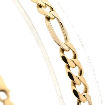 Gouden figaroschakel armband; 14 karaat; 20,5 cm, Ophalen of Verzenden, Gebruikt, Goud, Goud