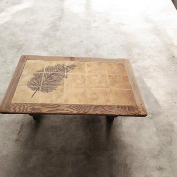 Barrois - Bijzettafel - Hout, Steen - Vintage Franse