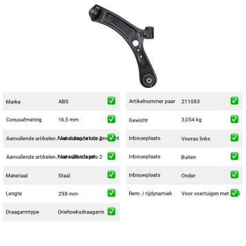 Draagarm Suzuki Sx4 1.6 (GY, RW) Van 2007-10 tot  - Autopart, Verzenden, Nieuw, Suzuki