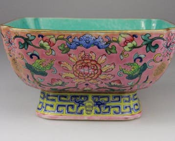 Kom - Porselein - Chinees Famille Rose-kom, Antiek en Kunst