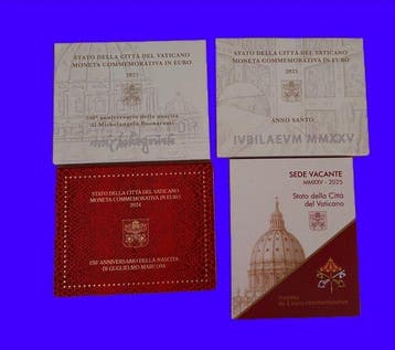 Vaticaan. 2 Euro 2024/2025 (4 monete), Postzegels en Munten