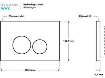 Dynamic Way - Bedieningspaneel - Rond - Mat zwart - Geberit, Verzenden, Zo goed als nieuw