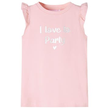 vidaXL Kindershirt met ruches aan de mouwen 104 lichtroze, Verzenden, Nieuw