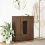Dressoir met lades en deuren 73x31x90 cm bruin eiken, Verzenden, Nieuw