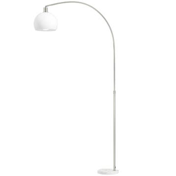 Stehlampe, Gebogener Kopf, Fußschalter, Marmorsockel, Kunsts, Verzenden, Nieuw