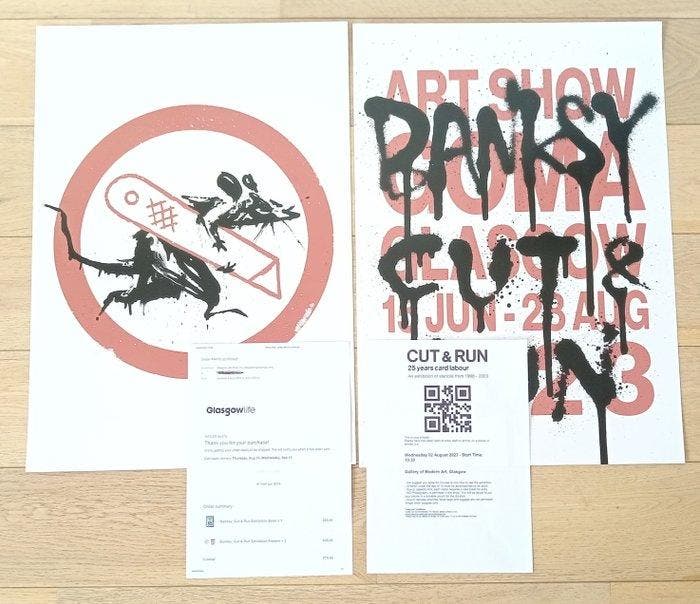 Banksy (after) - banksy - Cut And Run Posters Banksy - 2020s, Antiek en Kunst, Kunst | Designobjecten