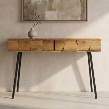 *WOONWINKEL* Stoer Acaciahouten Kaptafel, Verzenden, Nieuw