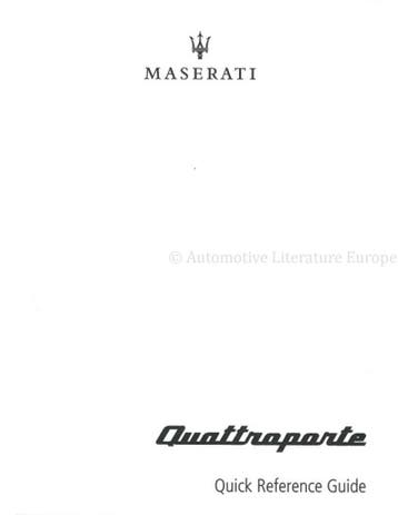 2019 MASERATI QUATTROPORTE VERKORT INSTRUCTIEBOEKJE ENGELS, Auto diversen, Handleidingen en Instructieboekjes