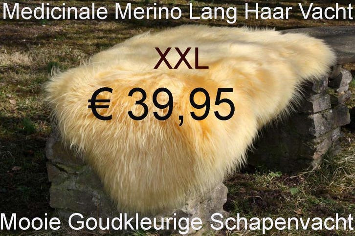 Medicinale Merino Schapenvacht Langhaar fluffy vacht €39,95, Huis en Inrichting, Woonaccessoires | Overige, Nieuw, Ophalen of Verzenden
