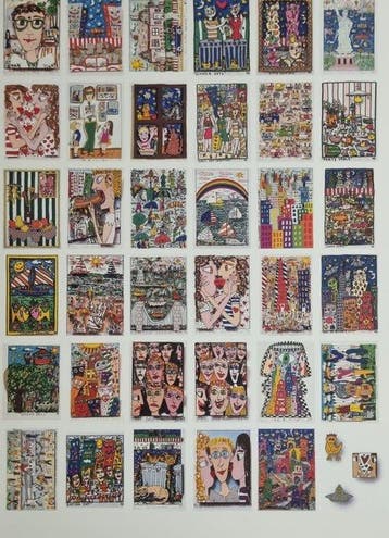 James Rizzi (1950-2011) - Set of Artist Trading Cards