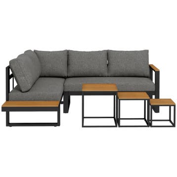Buitenzitgroep 5-delige Loungeset Tuinmeubelset, 148 Cm X 61, Verzenden, Nieuw
