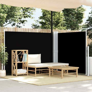 vidaXL Windscherm uittrekbaar 140x600 cm zwart, Verzenden, Nieuw