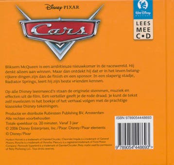 Cars boek en cd 9789054448693 Walt Disney, Verzenden, Gelezen, Walt Disney