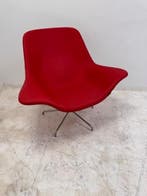 Offecct Oyster elegante rode lounge fauteuil, Vergader- of Presentatieruimte, Ophalen of Verzenden, Gebruikt, Stoel