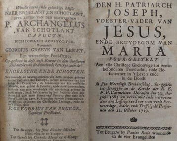 varia - 2 hagiografieën uit Brugge - 1686-1719