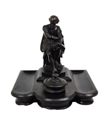 Antique Victorian Style Bronze & Black Stone - William
