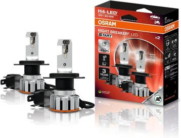 Osram Night Breaker LED Start H4 Street Legal Set | +230%, Ophalen of Verzenden, Nieuw