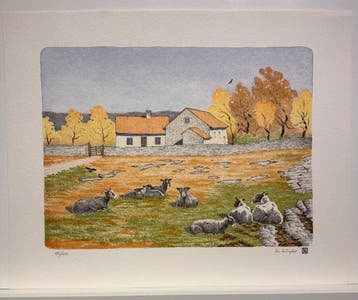 Per Börnfelt (1926–2005) - Sheep in the Countryside