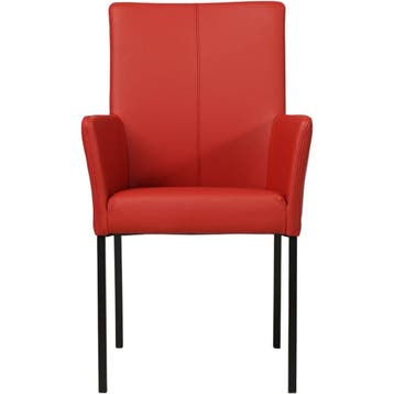 Leren eetkamerstoel Comfort met armleuning - Toledo Ducati, Nieuw, Leer, Ophalen of Verzenden, Modern