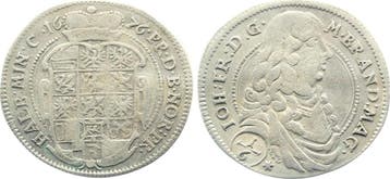 1/6 taler, daalder Duitsland 1-6 taler, daalder Brandenbu..., Verzenden