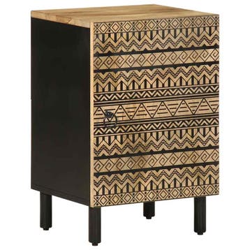 vidaXL Badkamerkast 38x33,5x58 cm massief mangohout, Verzenden, Nieuw, (Half)hoge kast