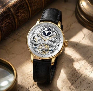 Ingersoll - Automatic - JAZZ - Moon Sun - Dual Time - Gold -, Nieuw