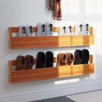 vidaXL Schoenenrekken 2 st 110x8,5x23,5 cm massief, Verzenden, Nieuw