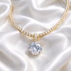 Halsketting - 14 karaat Geel goud - 23.08ct. tw. Diamant, Nieuw