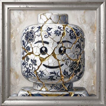 Artxlife - Japanese Kinstsugi Porcellain Lego Man, Nieuw