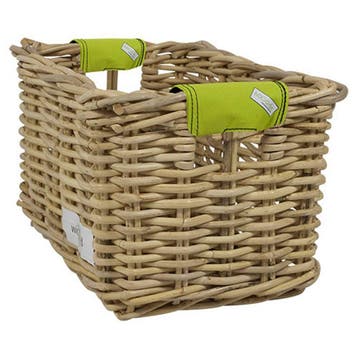 Wicked Rieten Fietsmand XL Lime Solid naturel, Verzenden, Nieuw