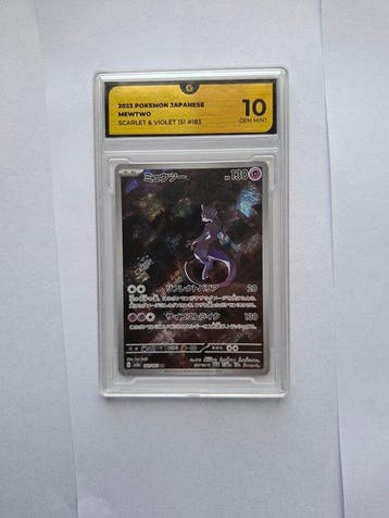 Pokémon - 1 Graded card - Mewtwo 151/183 Full art, Foil - GG, Nieuw