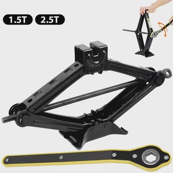 2.5T/1.5T Autokrik Set met Ratelsleutel - Handmatig, Opvouwb, Auto-onderdelen, Verzenden, Nieuw