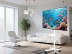 TV Vloerstandaard op wieltjes - 32-55 inch - Wit - Gratis ve, Audio, Tv en Foto, Televisiebeugels, Ophalen of Verzenden, Nieuw