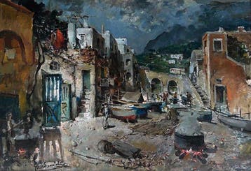 Felice Giordano (1880–1964) - Marina in notturno