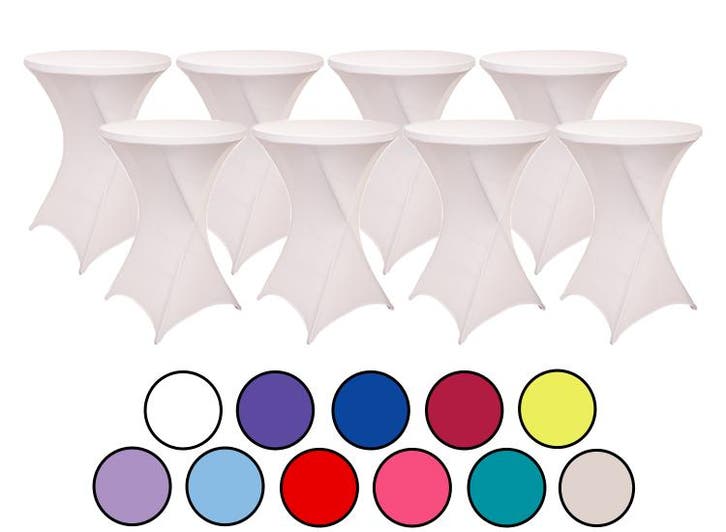 8-pack Statafelrokken - Stretch - 80-85x110 cm - Zwart, Huis en Inrichting, Tafelonderdelen, Nieuw, Verzenden