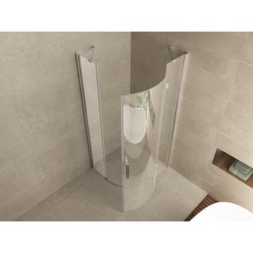 Wiesbaden Curf Douchecabine Kwartrond met 1 Draaideur Rechts, Ophalen of Verzenden, Nieuw, Glas