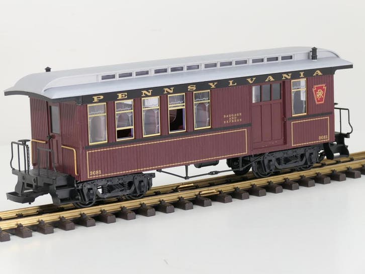 LGB 3281 Pennsylvania Car No 3081 Baggage And Express, Hobby en Vrije tijd, Modeltreinen | Overige schalen, Overige typen, Gebruikt