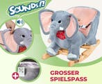 Schommeldier Olifant met veiligheidsgordel hobbeldier, Verzenden, Nieuw