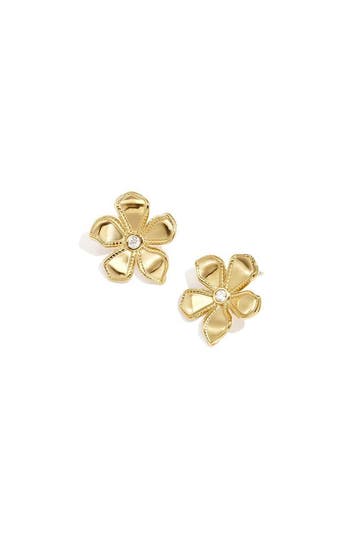 Goudlief Hibiscusbloem studs (Oorbellen, Dames sieraden), Verzenden, Nieuw, Zilver, Overige materialen