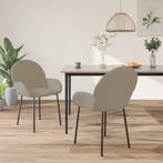vidaXL Eetkamerstoelen 2 st fluweel lichtgrijs, Huis en Inrichting, Stoelen, Verzenden, Nieuw, Grijs